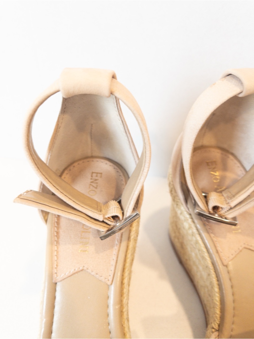 Women’s Beige Suede Espadrille Wedge Sandals Size 6 - Picture 6 of 8